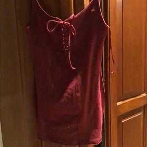 Red tank dress